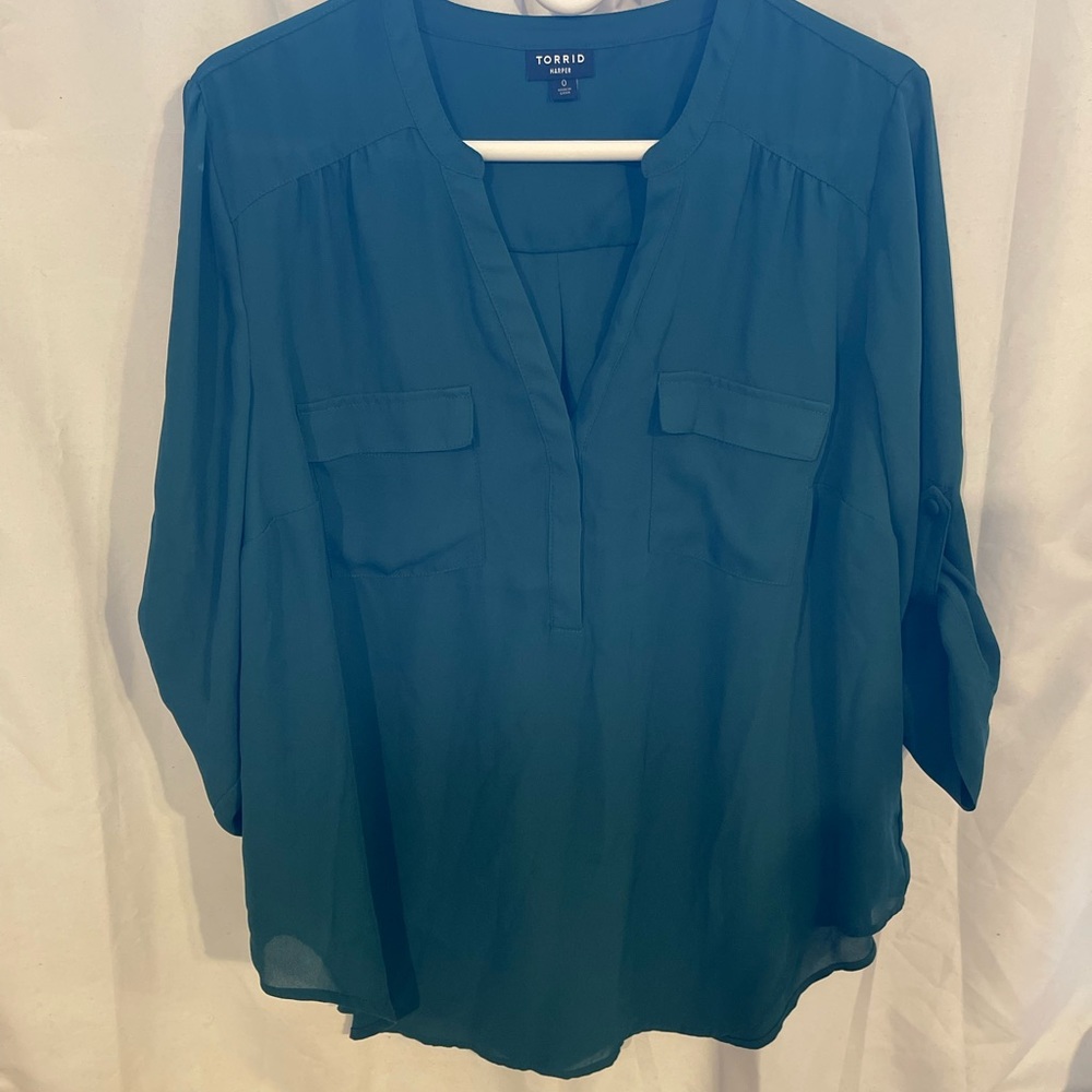 Torrid Harper Blouse hunter Green